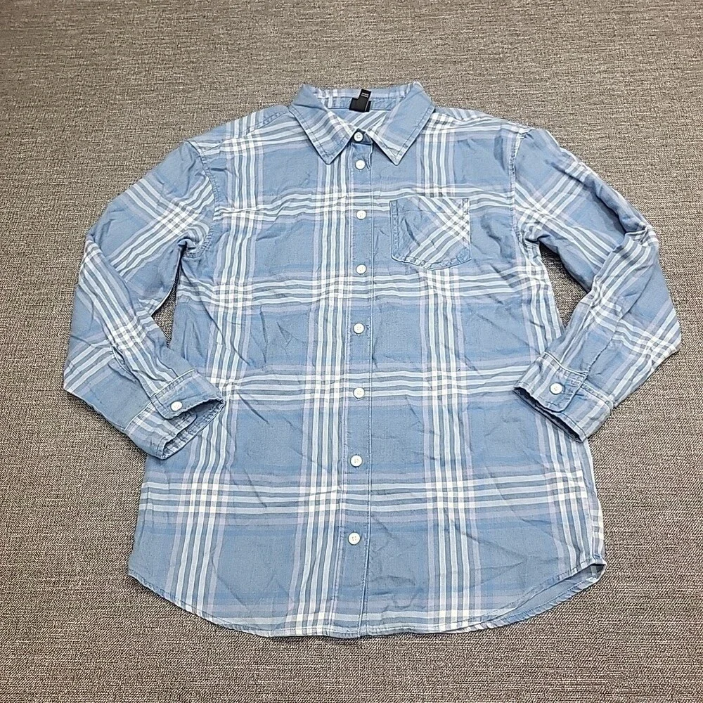 Art Class Boys' Blue Long Sleeves Button Front Shirt Top Size X-Large 14